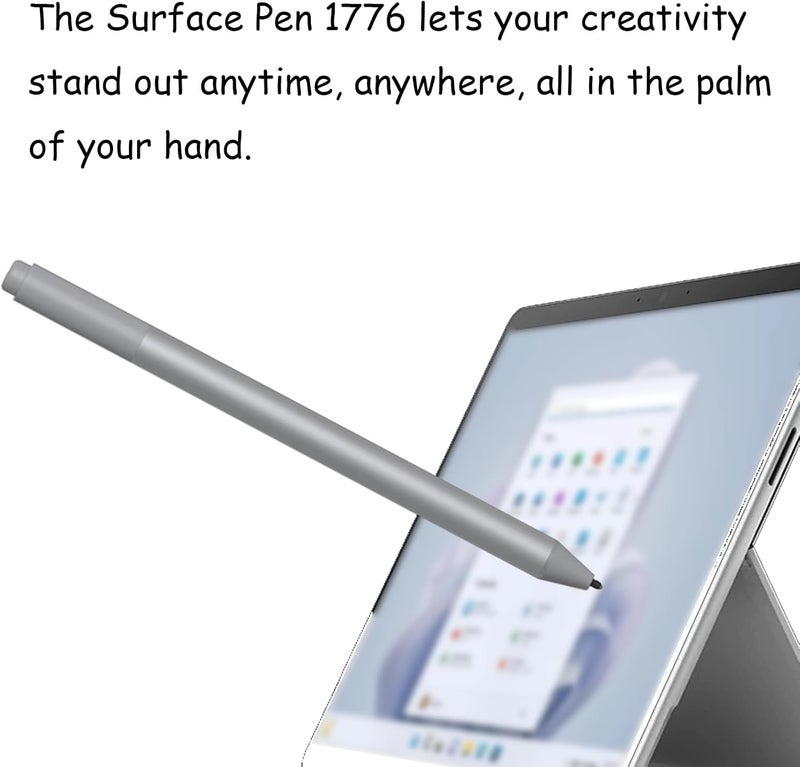 Anglepingping Surface Pen 1776 for Microsoft Surface Pen 1776 (EYU-00001),Compatible with Surface Pro 9/8/X/7+/6/5/4/3/Surface 3,Surface Go 3/2/1,Surface Laptop/Studio/Book 4/3/2/1(Silvery) - Image 4